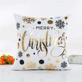 Gold Printed Decorative Pillow Case - Christmas 015
