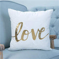 Gold Printed Decorative Pillow Case - Cushion Cover 001