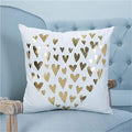 Gold Printed Decorative Pillow Case - Cushion Cover 007