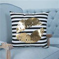 Gold Printed Decorative Pillow Case - Cushion Cover 011