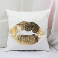 Gold Printed Decorative Pillow Case - Cushion Cover 018