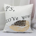 Gold Printed Decorative Pillow Case - Cushion Cover 021
