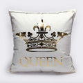 Gold Printed Decorative Pillow Case - Cushion Cover Queen