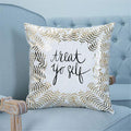 Gold Printed Decorative Pillow Case