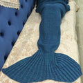 Handmade Crochet Knitted Mermaid Tail Blanket - 10 - Blanket