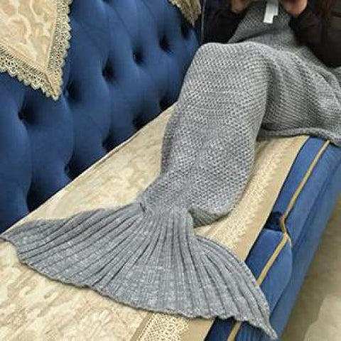 Handmade Crochet Knitted Mermaid Tail Blanket - 11 - Blanket