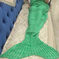 Handmade Crochet Knitted Mermaid Tail Blanket - 7 - Blanket