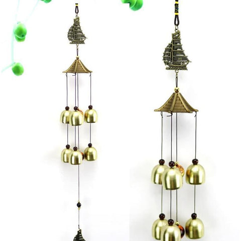Hanging Crafts Wind Chimes 6 Copper Bells - 1 - 200041143