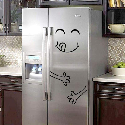 Happy Delicious Face Kitchen Fridge Wall Stickers Art - Wall Stickers
