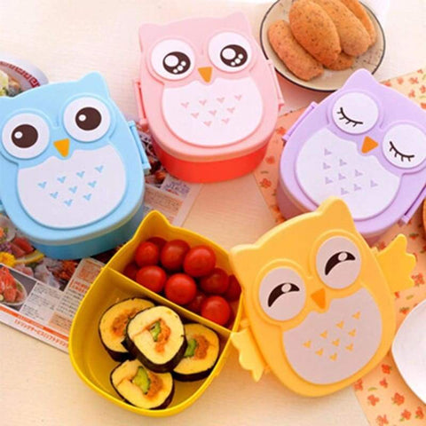 Healthy Diet Healthy Life Portable Cartoon Owl Lunch/bento Box - Food Storage