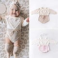 Heart Infant Baby Girl Knitted Romper - Bodysuits
