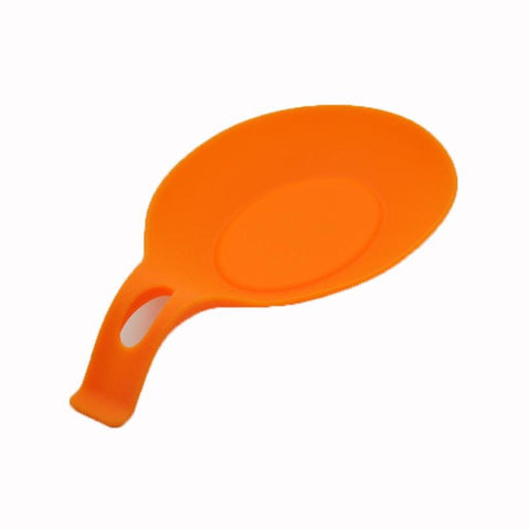 Heat Resistant Silicone Spoon Rest - Orange - Spoon Rests & Pot Clips