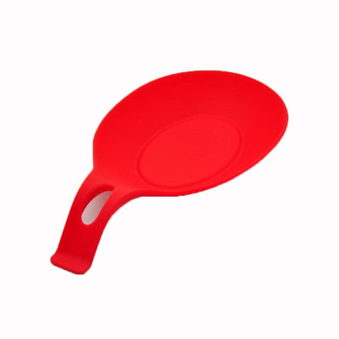 Heat Resistant Silicone Spoon Rest - Red - Spoon Rests & Pot Clips