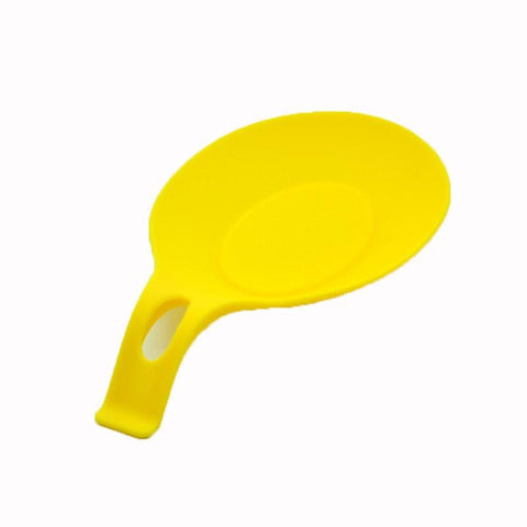 Heat Resistant Silicone Spoon Rest - Yellow - Spoon Rests & Pot Clips