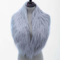 High Quality Faux Fur Shawl - Gray / One Size - Shawls