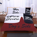 His Side & Her Side Couple Home textiles Soft Duvet Cover with Pillowcases 3Pcs Hot - Duvet Cover Set 003 / Twin