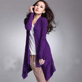 Irregular Length Cardigan - Purple / One Size - Cardigan