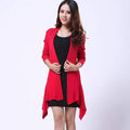 Irregular Length Cardigan - Red / One Size - Cardigan
