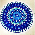 Large 60in Round Beach Towel With Tassels - 18 - Beach Towel