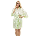 Large Size Sexy Satin Night Robe - As The Photo Show 10 / S - Nightgown