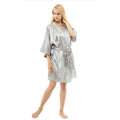 Large Size Sexy Satin Night Robe - As The Photo Show 11 / S - Nightgown