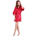 Large Size Sexy Satin Night Robe - As The Photo Show 2 / S - Nightgown