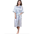 Large Size Sexy Satin Night Robe - As The Photo Show 6 / S - Nightgown