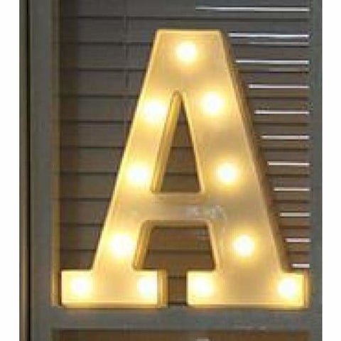 Letter LED Lights Up Sign for Wedding Home Party Bar Decoration - A - Decorative Letters & Numbers