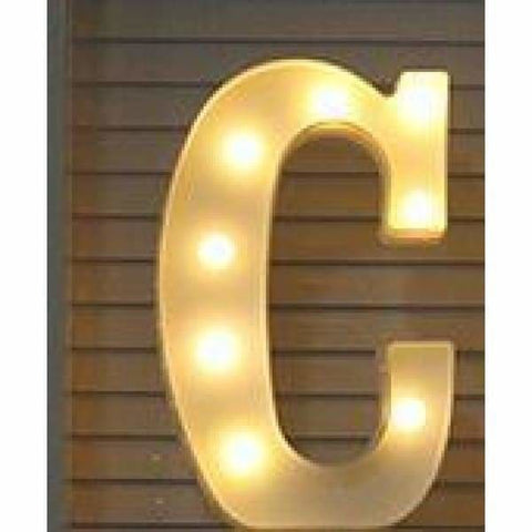 Letter LED Lights Up Sign for Wedding Home Party Bar Decoration - C - Decorative Letters & Numbers
