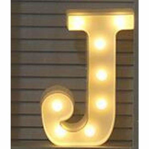 Letter LED Lights Up Sign for Wedding Home Party Bar Decoration - J - Decorative Letters & Numbers
