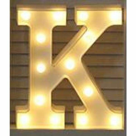 Letter LED Lights Up Sign for Wedding Home Party Bar Decoration - K - Decorative Letters & Numbers