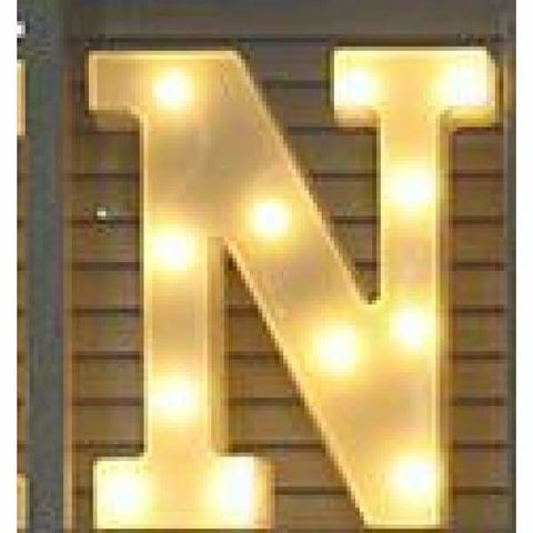 Letter LED Lights Up Sign for Wedding Home Party Bar Decoration - N - Decorative Letters & Numbers