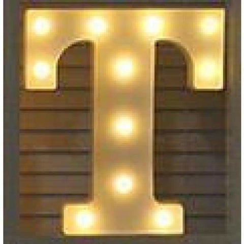 Letter LED Lights Up Sign for Wedding Home Party Bar Decoration - T - Decorative Letters & Numbers