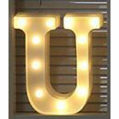 Letter LED Lights Up Sign for Wedding Home Party Bar Decoration - U - Decorative Letters & Numbers