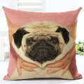Lovely Silent Pug Dog Pillow Cover - 450mm*450mm / 2433a - pillow case