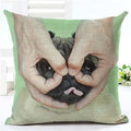 Lovely Silent Pug Dog Pillow Cover - 450mm*450mm / 2433d - pillow case