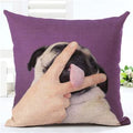 Lovely Silent Pug Dog Pillow Cover - 450mm*450mm / 2433g - pillow case