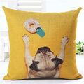 Lovely Silent Pug Dog Pillow Cover - 450mm*450mm / 2433l - pillow case