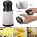 Manual Cheese Pepper Mill With 2 Rechargeable Stainless Steel Blades Grinder Grater Slicer Shredder Chocolate Grater White