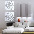 Mirrored Rose Wall Decoration - Wall Art
