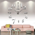 Modern 3D Big Mirror Wall Clock - Wall Clock 5 / 27 inch - Home Decor