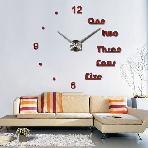 Modern Design Wall Clock Sticker - Wall Clock