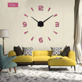Modern Large Quartz Wall Clock - pink / 37inch - Home Decor