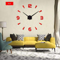 Modern Large Quartz Wall Clock - red / 37inch - Home Decor