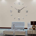Modern Large Quartz Wall Clock - silver / 37inch - Home Decor