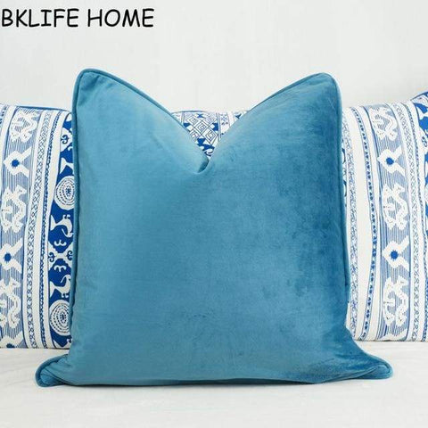 Multicolor Soft Pillow Cover - 30x50cm / Blue - Cushion Cover