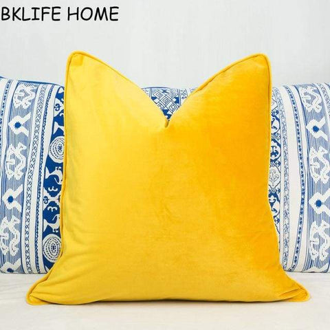Multicolor Soft Pillow Cover - 30x50cm / Bright Yellow - Cushion Cover