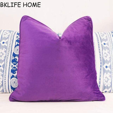 Multicolor Soft Pillow Cover - 30x50cm / Deep Purple - Cushion Cover