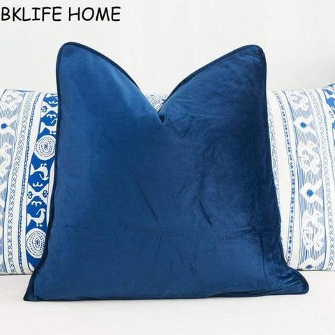 Multicolor Soft Pillow Cover - 30x50cm / Deep Sapphire Blue - Cushion Cover