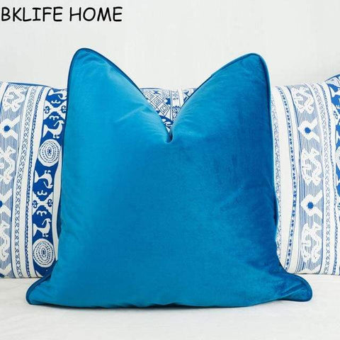 Multicolor Soft Pillow Cover - 30x50cm / Lake Blue - Cushion Cover